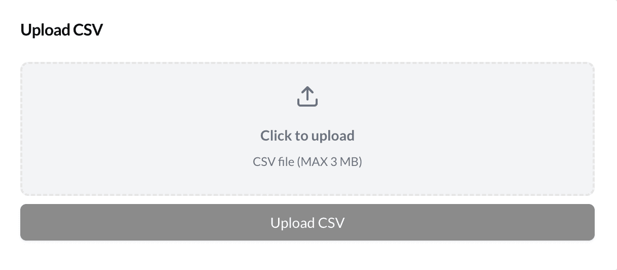 Bulk Upload
